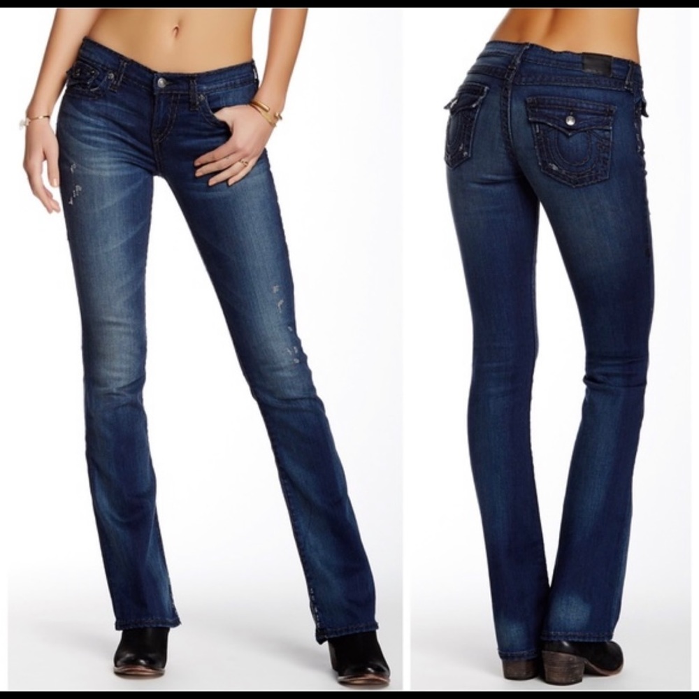 True Religion Becca Mid-Rise Boot-Cut Jeans